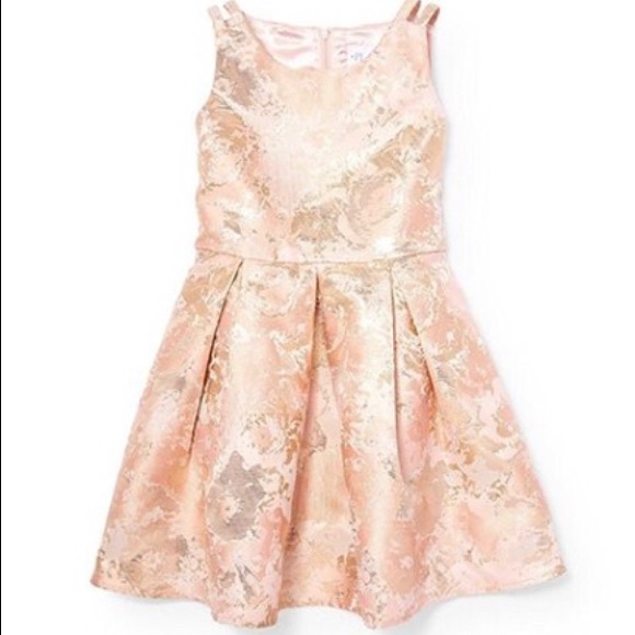 children's place gold dress